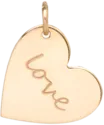 14k LOVE Medium Heart Charm Pendant