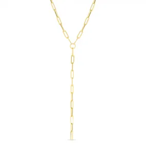 4.2mm PaperClip Y-Lariat Necklace