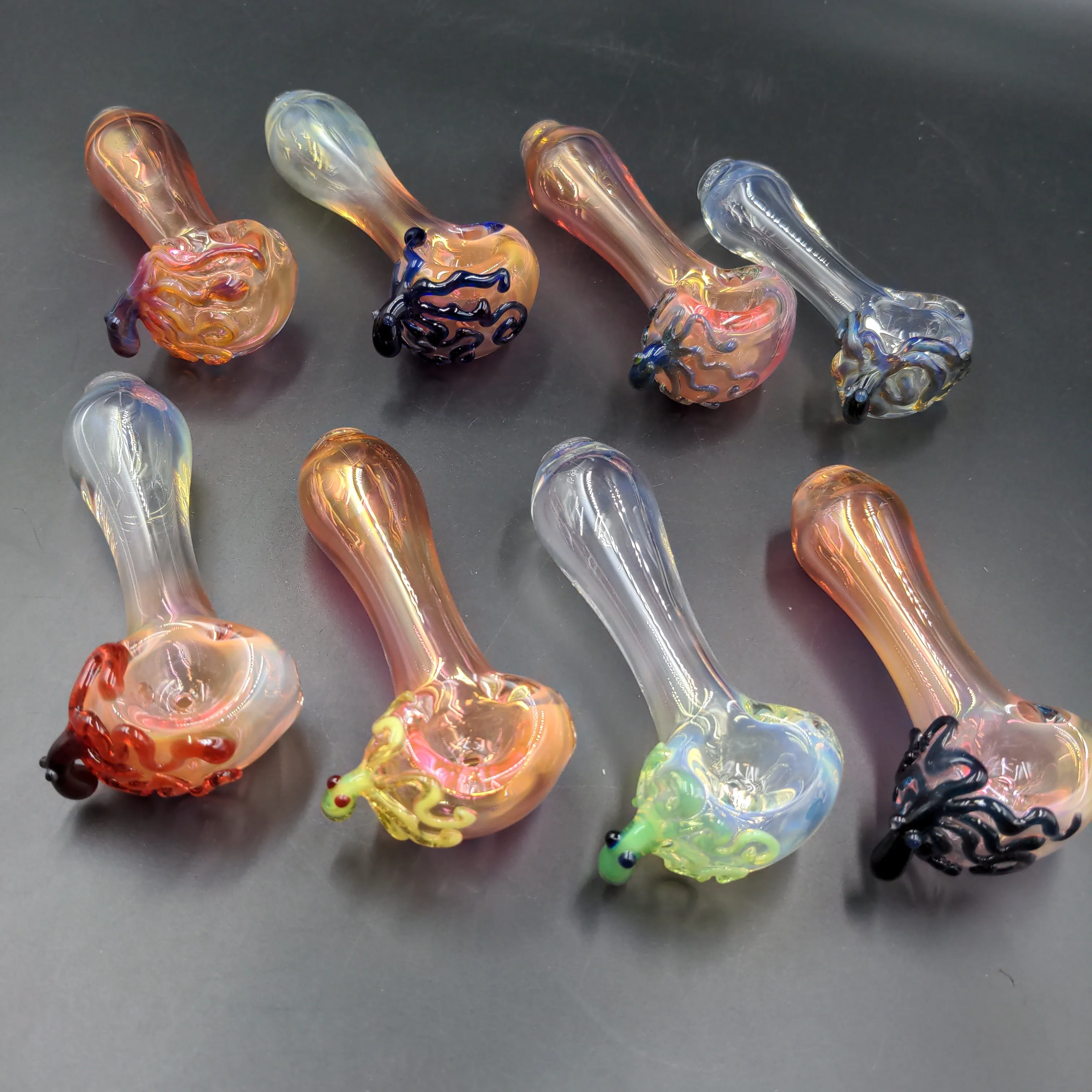 5 Octopus Spoon Pipes - By SlynxxGlass