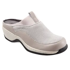 Aberdeen Light Grey Microfibre Mules