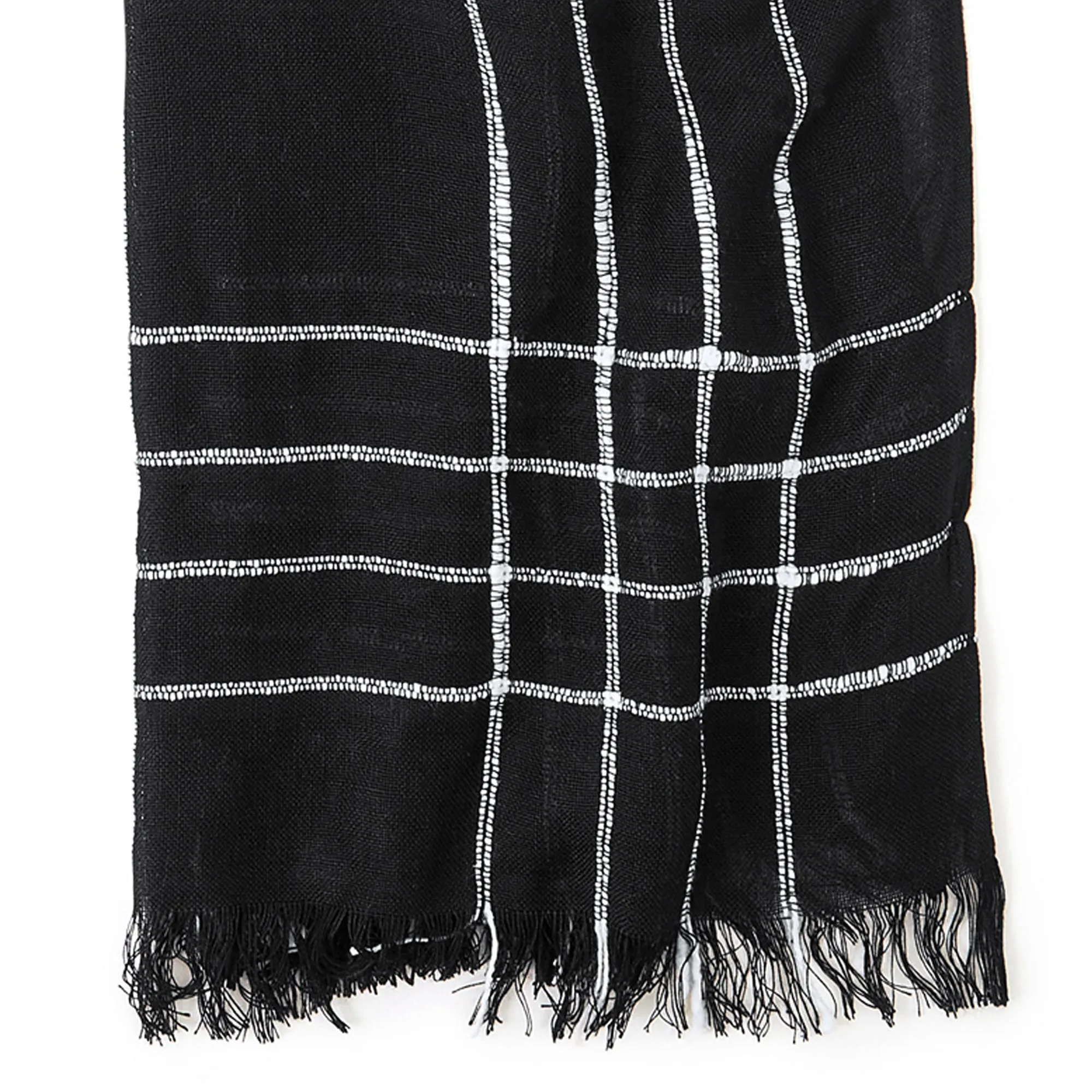 Accessorize London Women's Black Window Pane Scarf