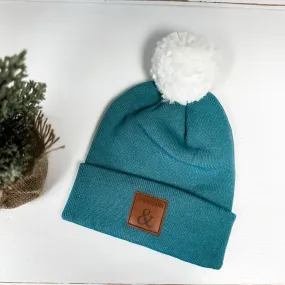 Ampersand Avenue Pom Beanie - Teal