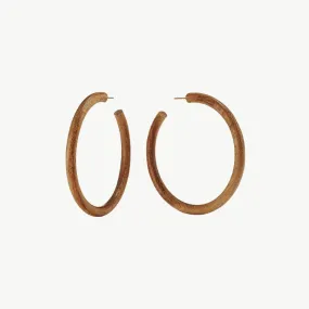 Arlie Maxi Wood Hoop Earrings