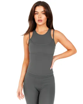 Aura Double Tank - Cloud Grey