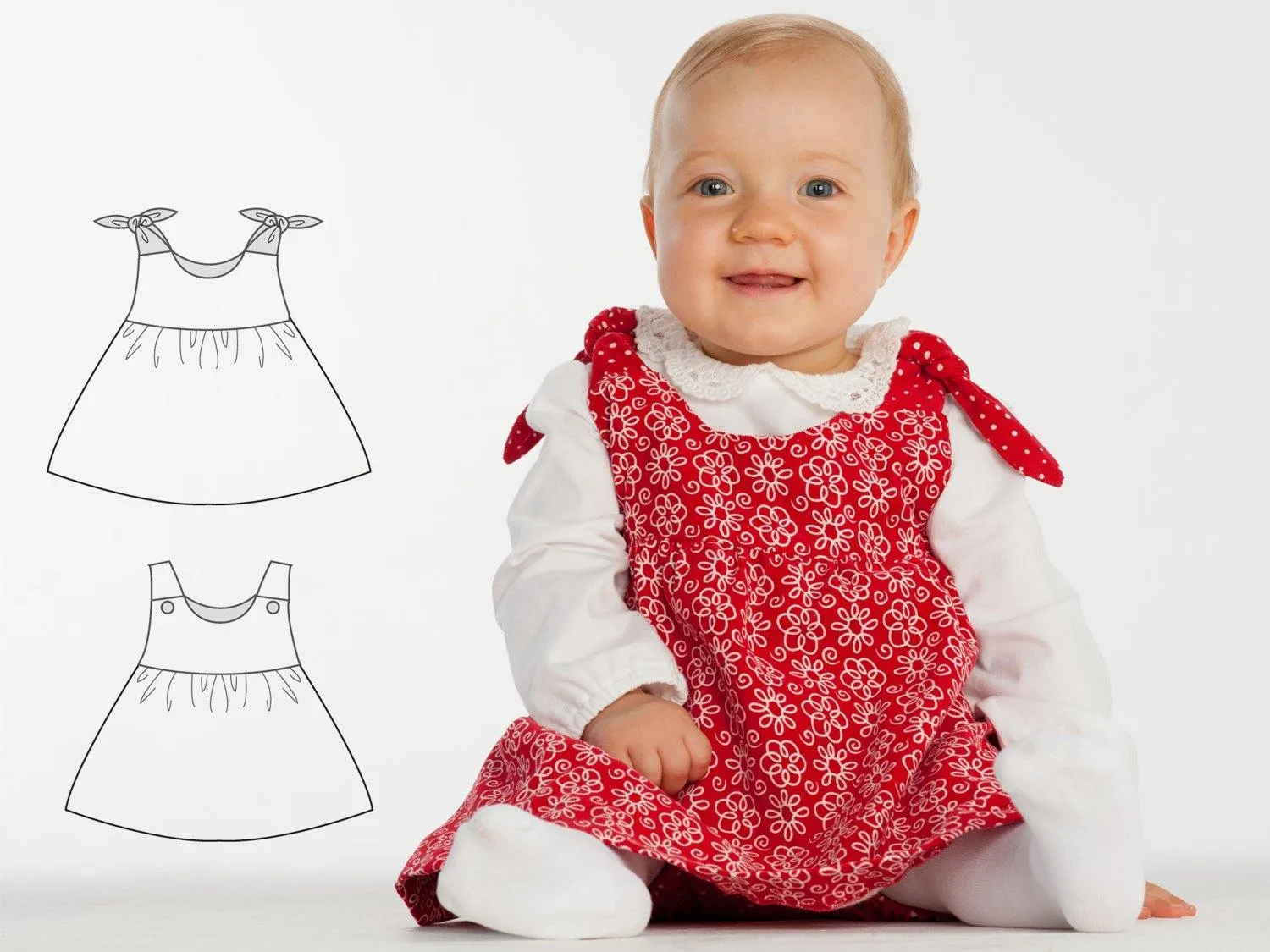 Baby Pinafore dress sewing pattern ebook pdf LIPSIA