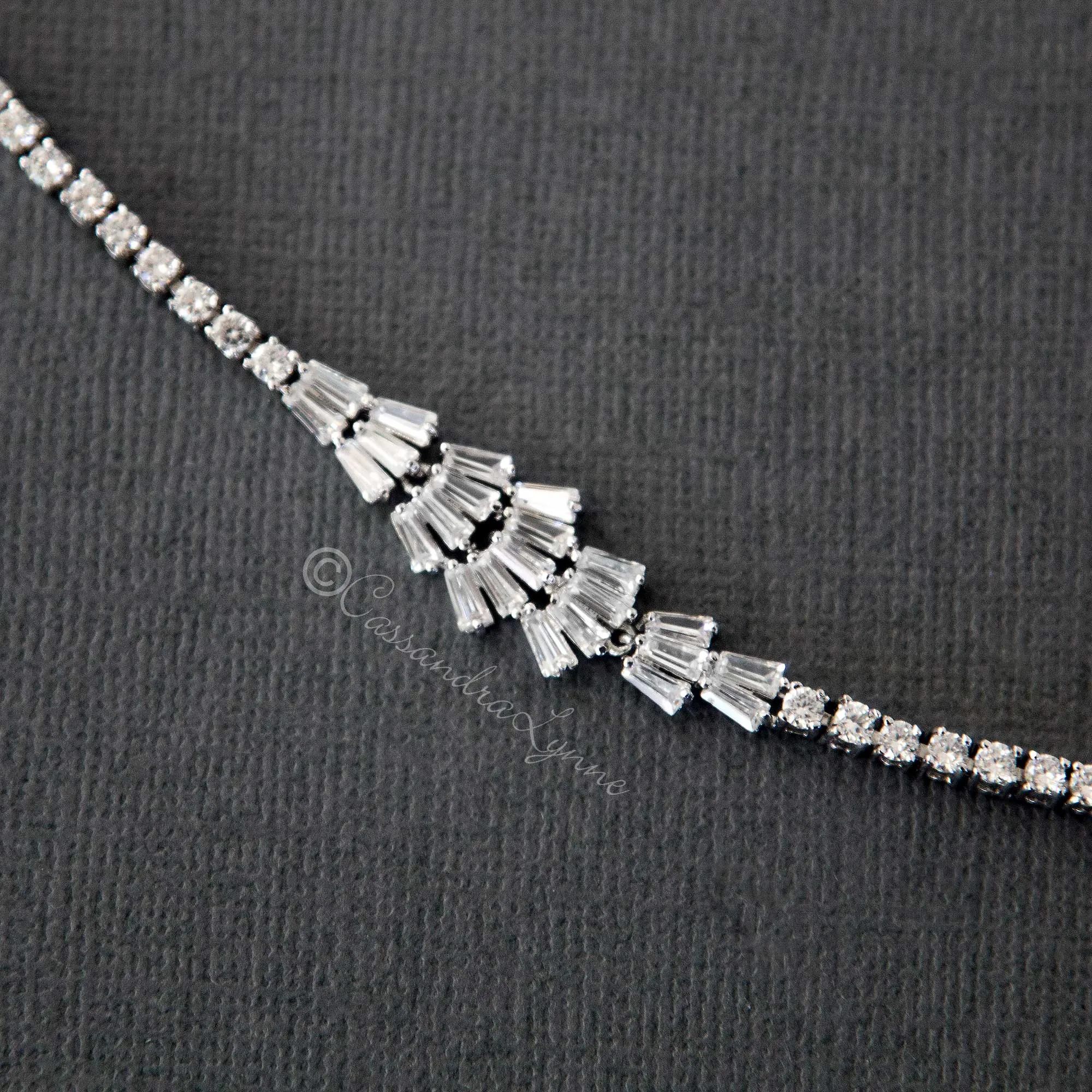 Baguette CZ Wedding Bracelet