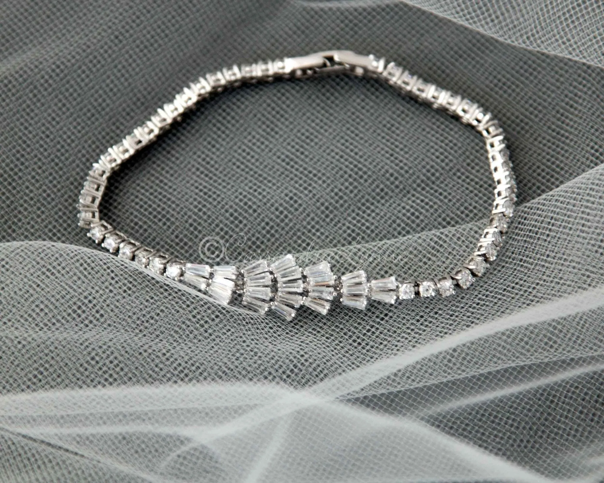 Baguette CZ Wedding Bracelet