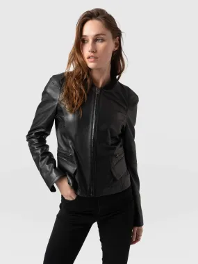 Blane Leather Jacket - Black