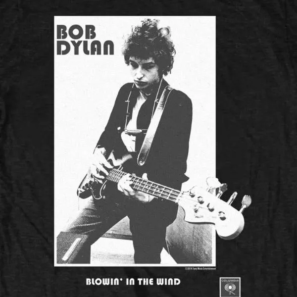 Bob Dylan Kids Black T-Shirt - Blowin In The Wind