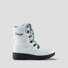 Cougar- Women's Original Pillow White Leather Winter Boots