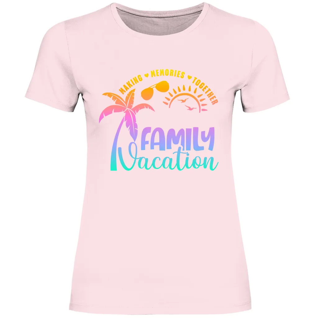 Damen T-Shirt Family Vacation A1