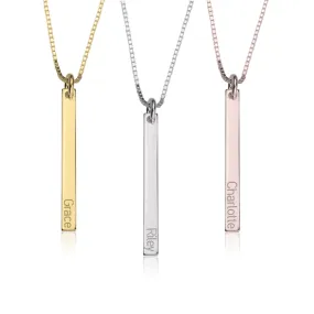 Delicate Personalised Name Bar Necklace