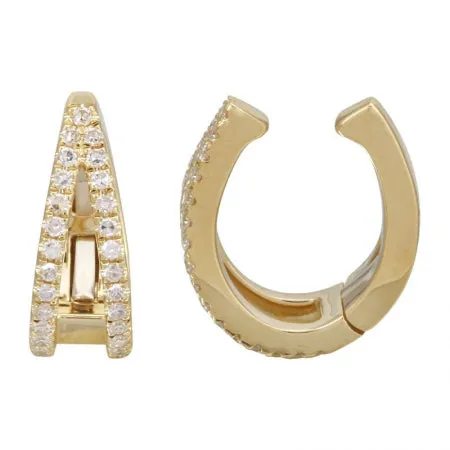 Diamond V Pave Ear Cuff