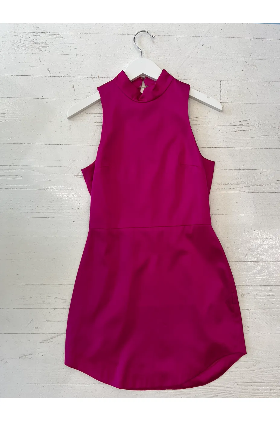 Fuschia Silk Mini Dress