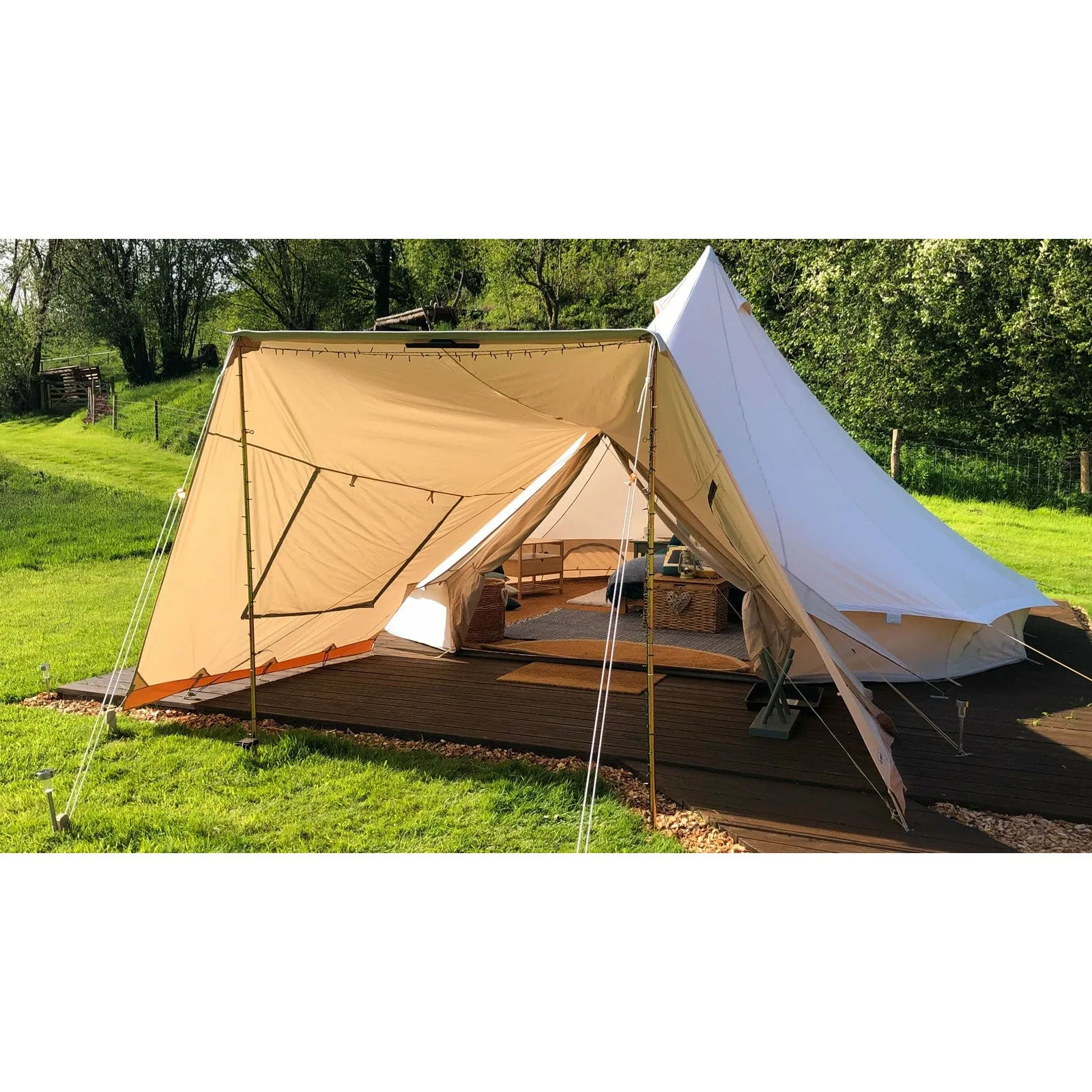 GLANOPY: Polycotton Van Sun Canopy/Universal Porch for glawnings and bell tents