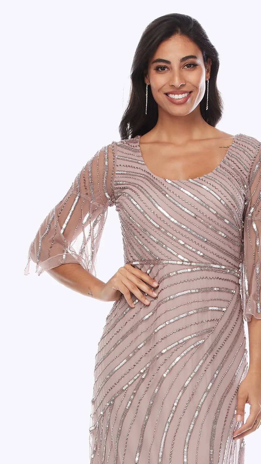 Jesse Harper Stunning Sequined Long Dress