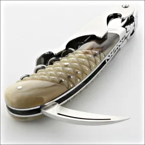 Laguiole Magnum Studded Flamed Horn Tip Corkscrew - B