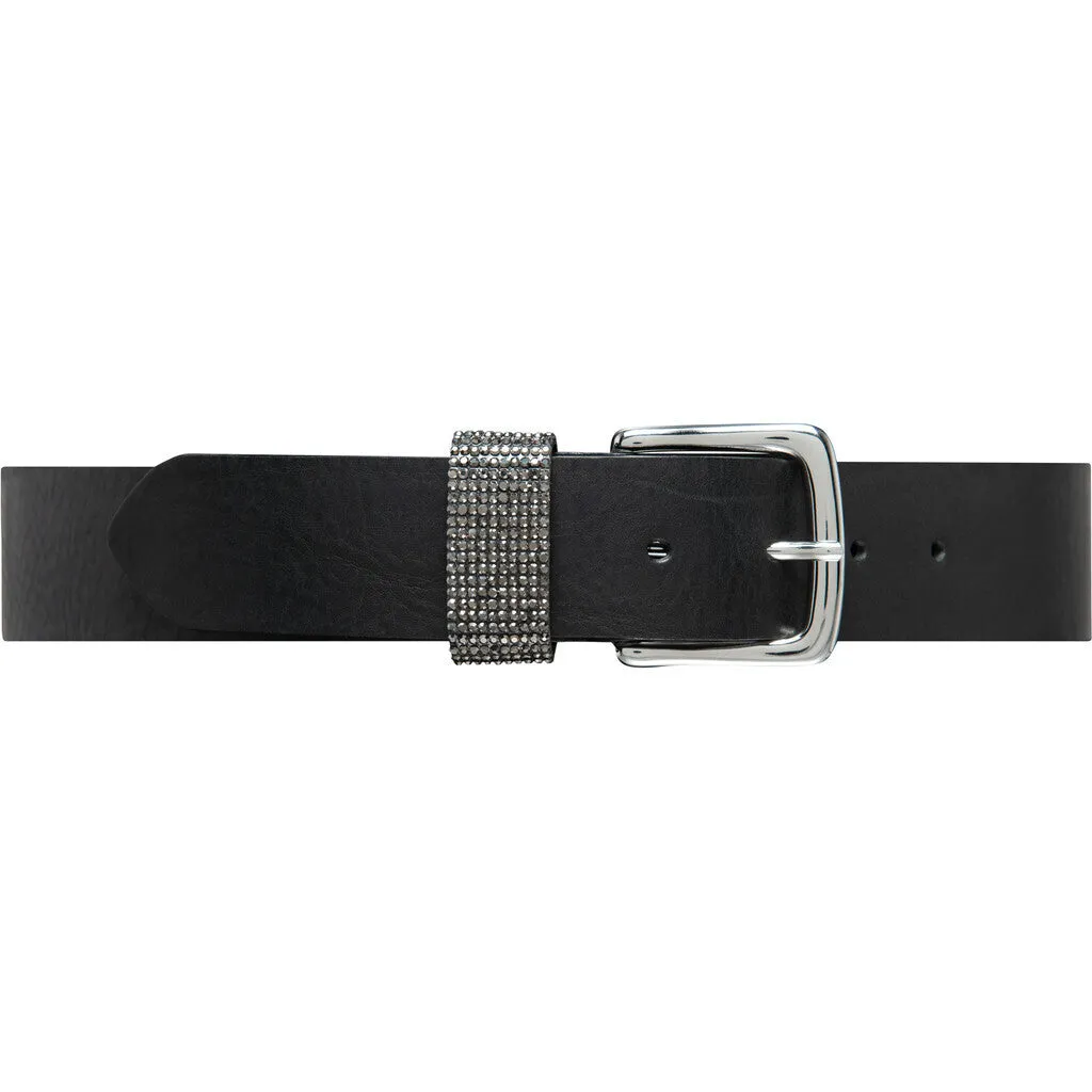 Leatherbelt decorated with rhinestone / 14672