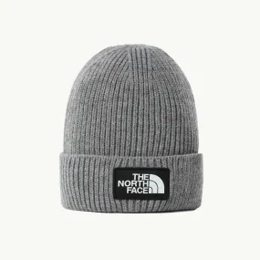 Logo Box Cuffed Beanie - TNF Medium Grey Heather