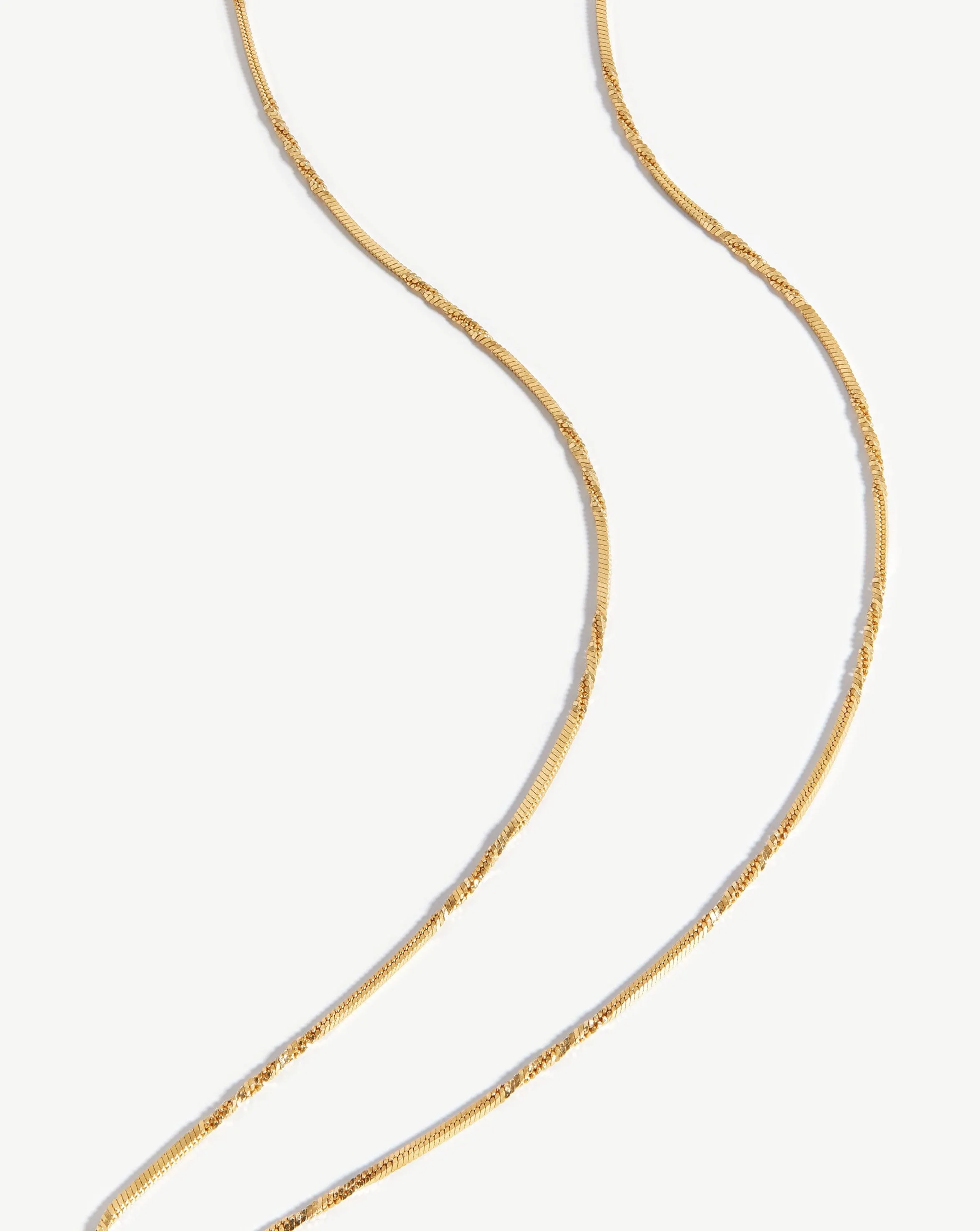 Long Isa Twisted Chain Necklace | 18ct Gold Plated Vermeil