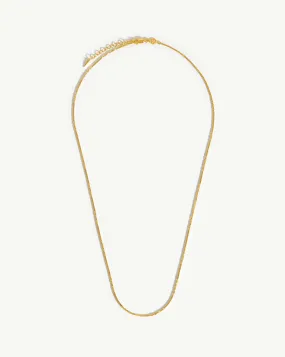 Long Isa Twisted Chain Necklace | 18ct Gold Plated Vermeil