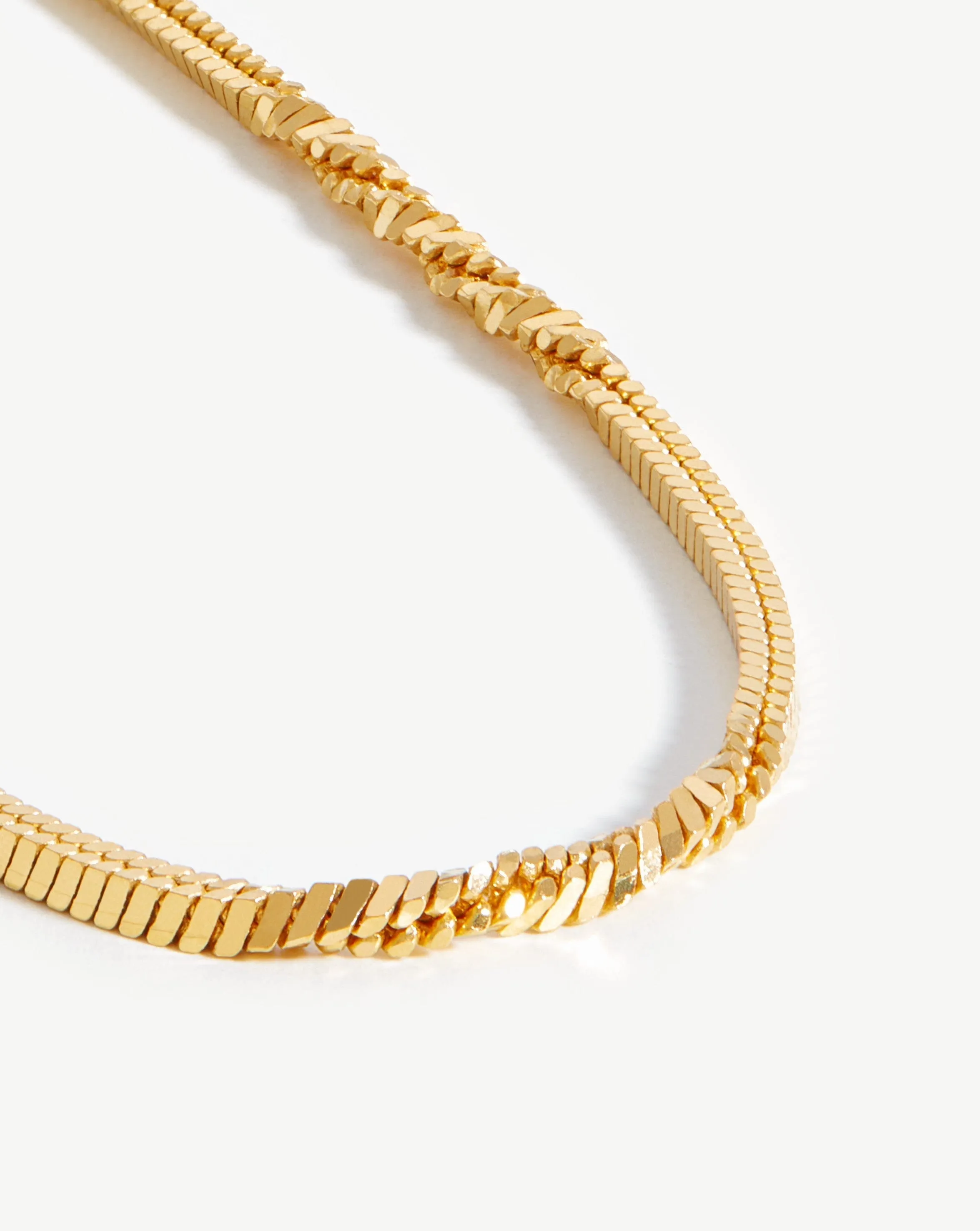 Long Isa Twisted Chain Necklace | 18ct Gold Plated Vermeil