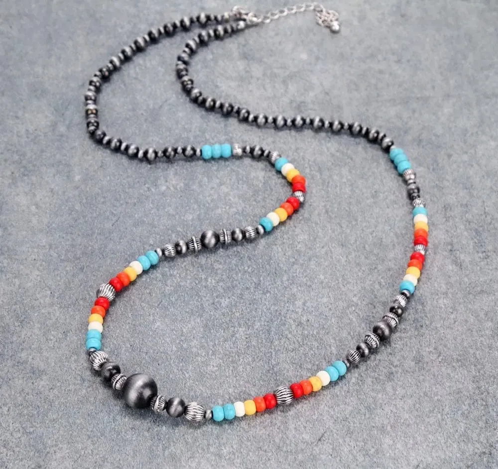 Long Navajo 32” Southwest necklace