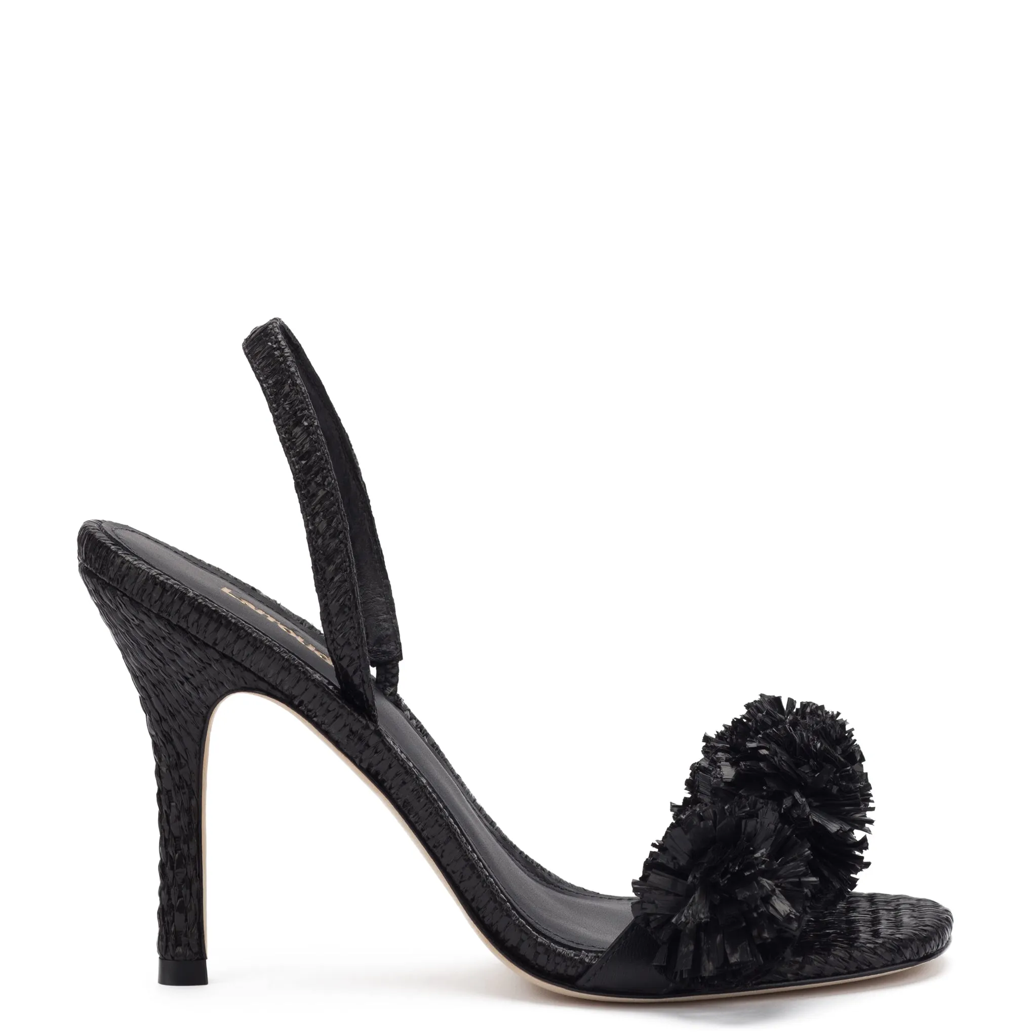 Marilyn Sandal In Black Raffia