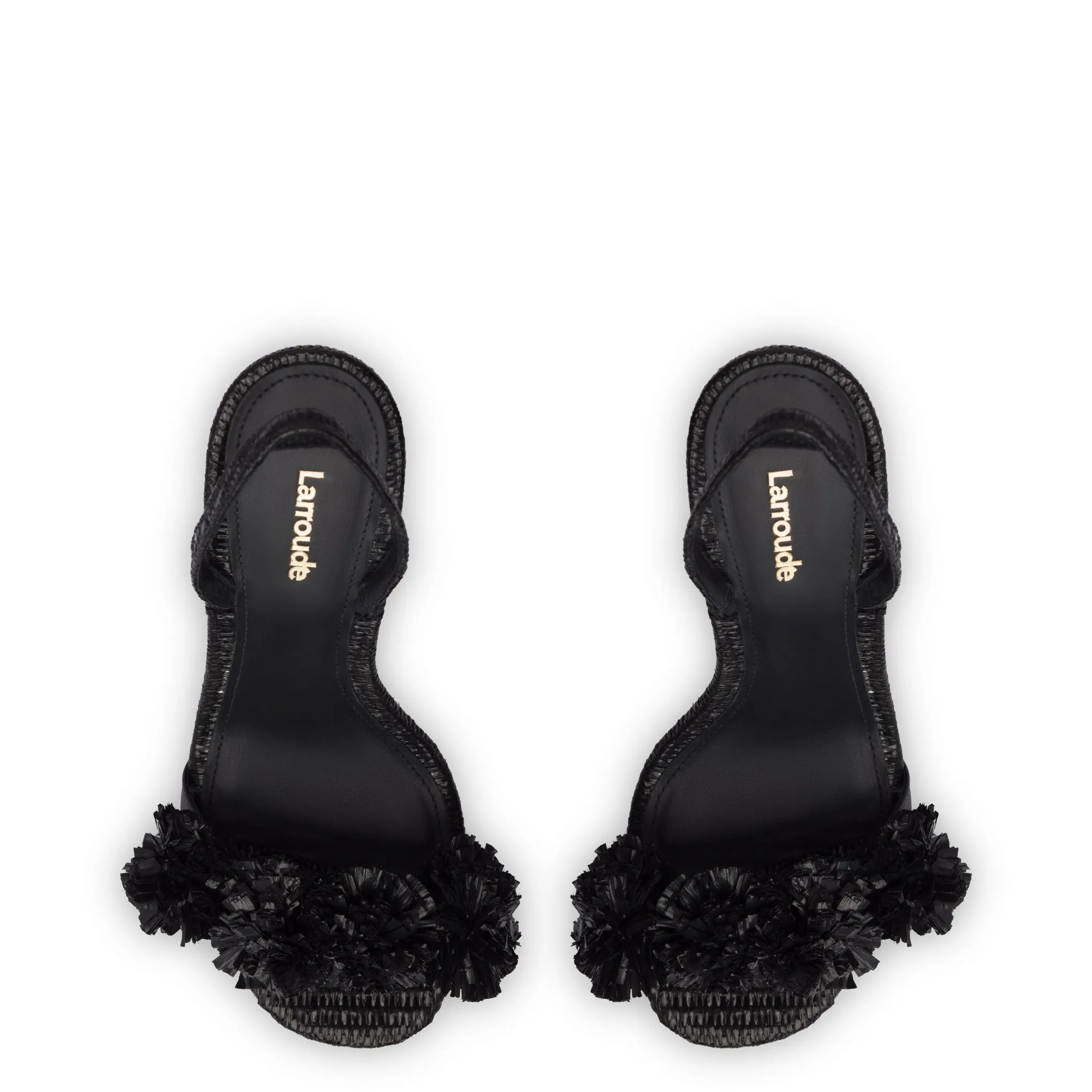 Marilyn Sandal In Black Raffia