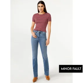 (Minor Fault) Boot Cut Medium Wash Jeans