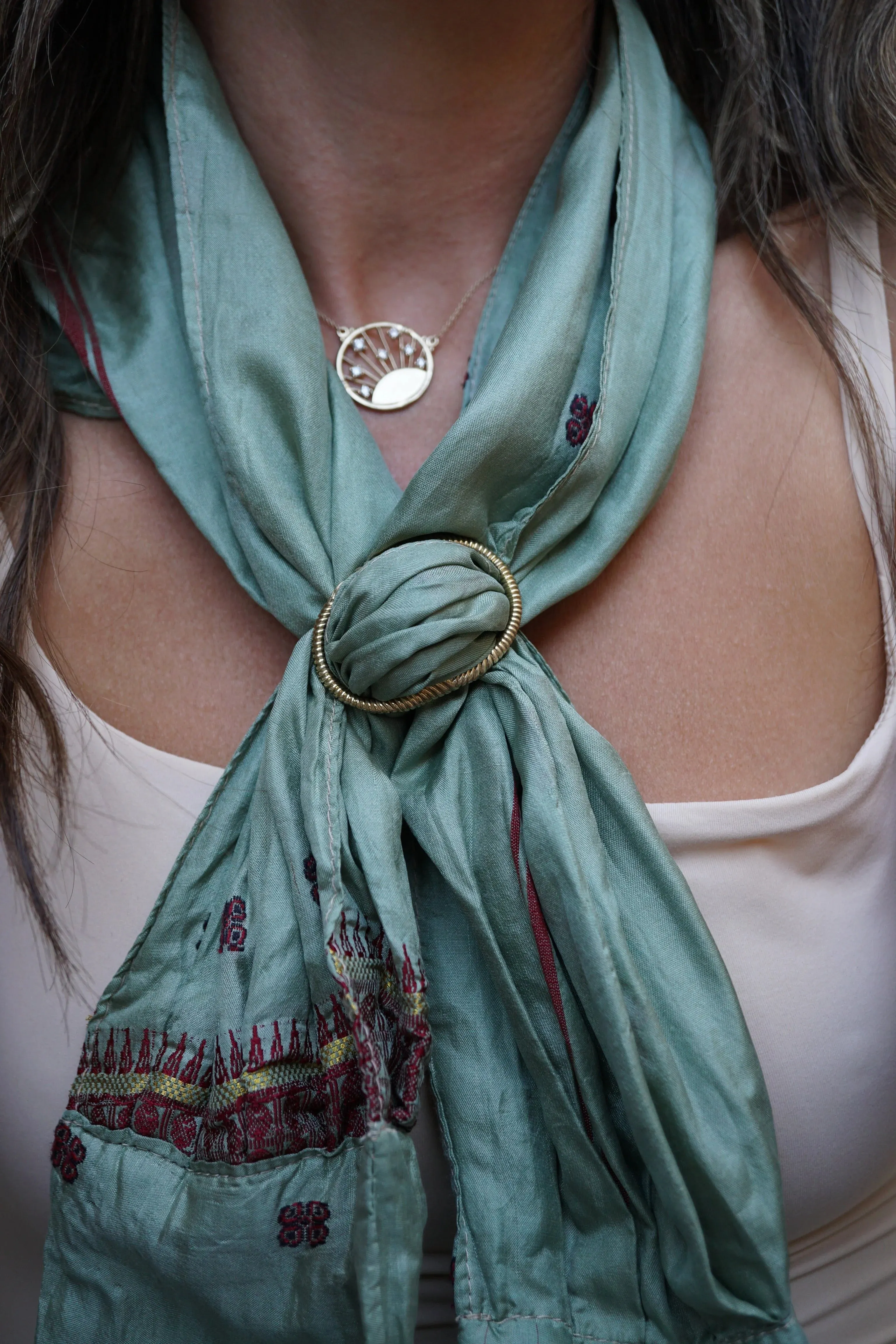 Recycled Brass Scarf Ring Bundle