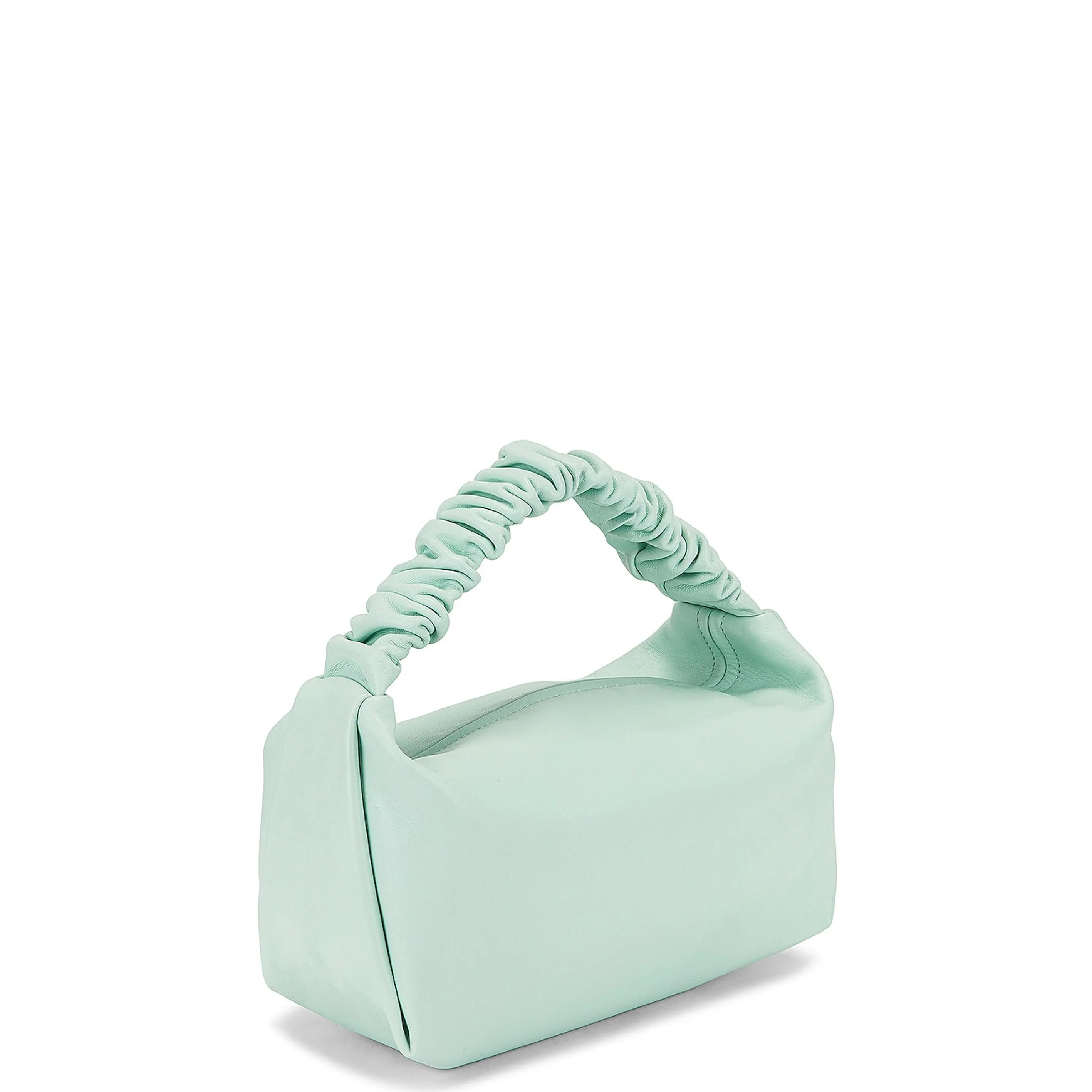 Scrunchie Leather Bag, Glacier