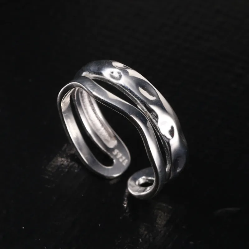 Simple Design Double Layers Stylish Plain Ring