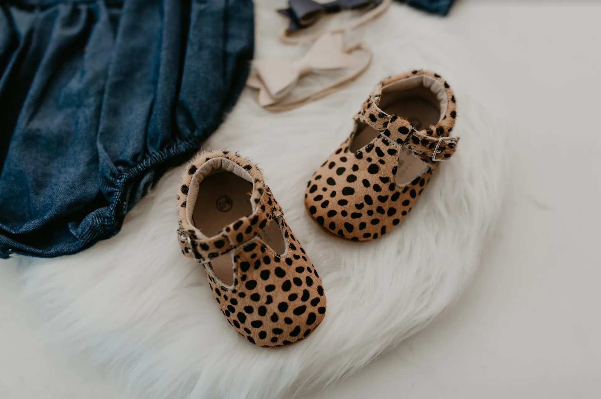 Soft-Sole Leather Mary Jane Moccasins - LEOPARD