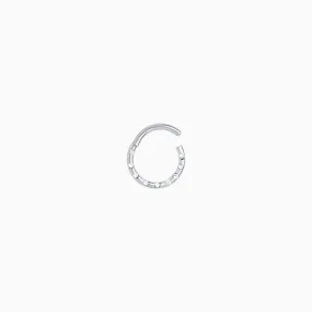 Titanium Gemstone Clicker Hoop