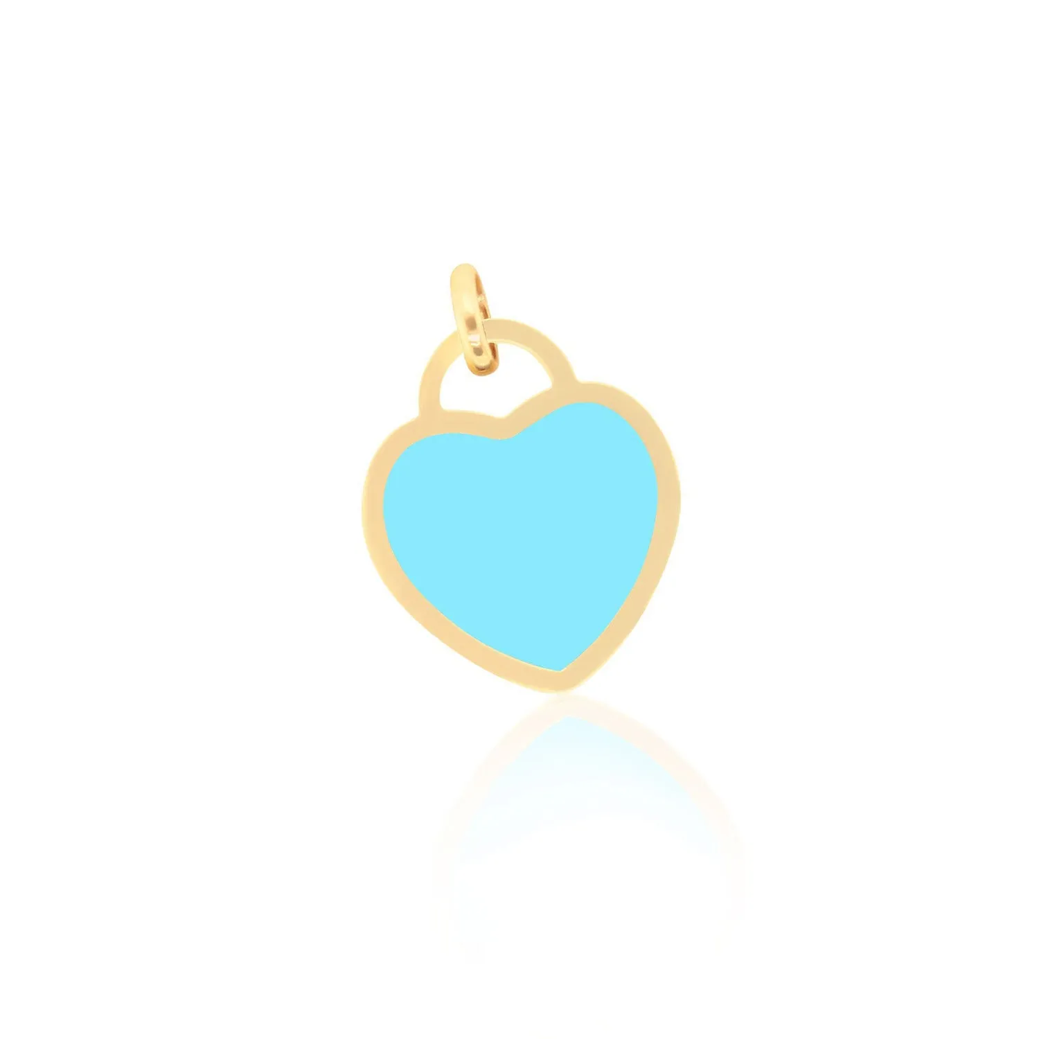 Turquoise Heart Padlock Charm