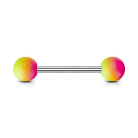 Two Tone Rubber Coating 316L Surgical Steel WildKlass Barbell