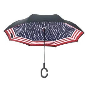 US Flag Inverted Umbrella by Topsy Turvy